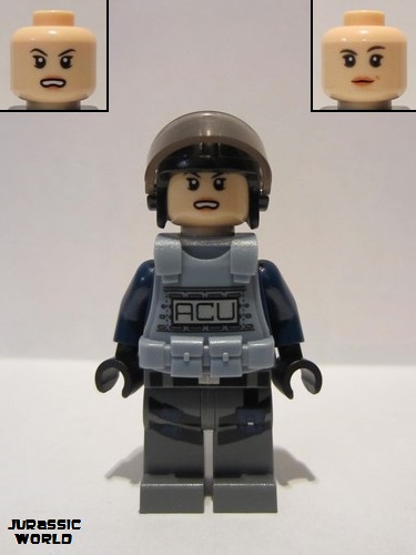 Lego Minifigs Jurassic World Jw007 Acu Trooper Minifig Picturesbe 